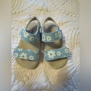 Blue Floral Kids Sandals